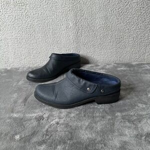 Easy Street Becca Mules Womens Size 6 Navy Blue Slip On Comfort‎ Shoes Boho